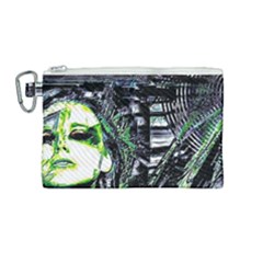 Dubstep Alien Canvas Cosmetic Bag (medium) by MRNStudios