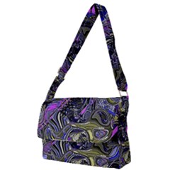 Deconstructed Green Full Print Messenger Bag (s) by MRNStudios