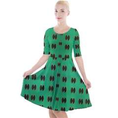 Butterflies In Fresh Green Environment Quarter Sleeve A-line Dress by pepitasart