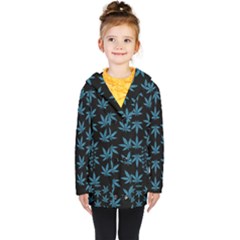 Weed Pattern Kids  Double Breasted Button Coat by Valentinaart