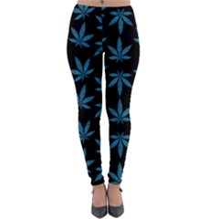 Weed Pattern Lightweight Velour Leggings by Valentinaart