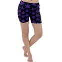 Weed Pattern Lightweight Velour Yoga Shorts View1