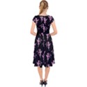 Cupid pattern Cap Sleeve Front Wrap Midi Dress View2