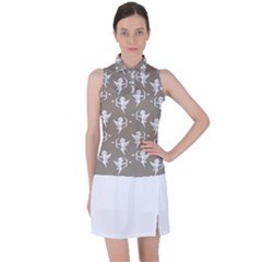 Cupid Pattern Women s Sleeveless Polo Tee by Valentinaart