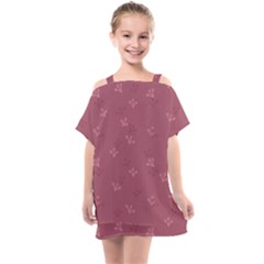 Floral Pattern Kids  One Piece Chiffon Dress by Valentinaart