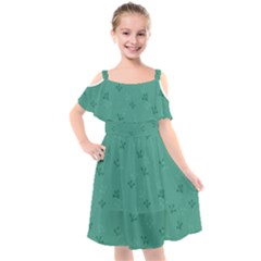 Floral Pattern Kids  Cut Out Shoulders Chiffon Dress by Valentinaart