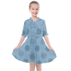 Floral Pattern Kids  All Frills Chiffon Dress by Valentinaart