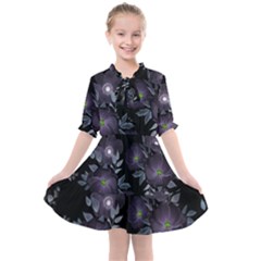 Floral Pattern Kids  All Frills Chiffon Dress by Valentinaart