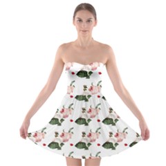 Love Spring Floral Strapless Bra Top Dress by Janetaudreywilson