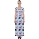 Love Spring Floral High Waist Short Sleeve Maxi Dress View1