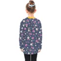 Flowers Pattern Kids  Double Breasted Button Coat View2