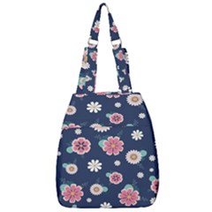 Flowers Pattern Center Zip Backpack by Sparkle