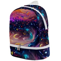 Galaxy Glass Zip Bottom Backpack by Dazzleway