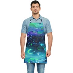 Blue Galaxy Kitchen Apron by Dazzleway