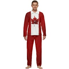 Men s Canada Long Sleeve Velvet Pocket Pajamas Set by CanadaSouvenirs