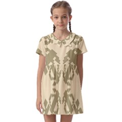 Abstract Pattern Geometric Backgrounds   Kids  Asymmetric Collar Dress by Eskimos