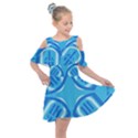 Abstract pattern geometric backgrounds   Kids  Shoulder Cutout Chiffon Dress View1