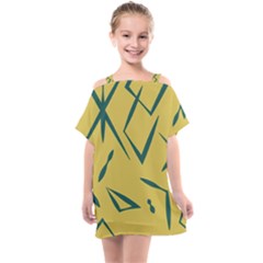 Abstract Pattern Geometric Backgrounds   Kids  One Piece Chiffon Dress by Eskimos