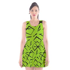 Abstract Pattern Geometric Backgrounds   Scoop Neck Skater Dress by Eskimos