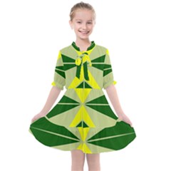 Abstract Pattern Geometric Backgrounds   Kids  All Frills Chiffon Dress by Eskimos