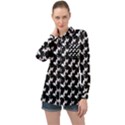 Butterfly Long Sleeve Satin Shirt View1