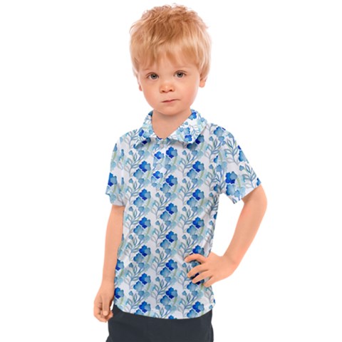 Flowers Pattern Kids  Polo Tee by Sparkle