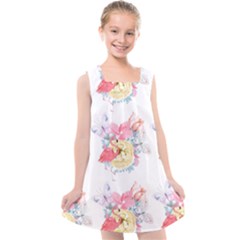 Flamingos Kids  Cross Back Dress by Sparkle