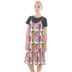 Flowers Pattern Camis Fishtail Dress by Sparkle