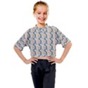 Flowers Pattern Kids Mock Neck Tee View1