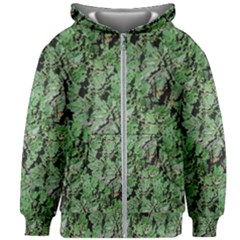 Botanic Camouflage Pattern Kids  Zipper Hoodie Without Drawstring by dflcprintsclothing