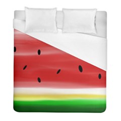 Painted Watermelon Pattern, Fruit Themed Apparel Duvet Cover (full/ Double Size) by Casemiro