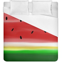 Painted Watermelon Pattern, Fruit Themed Apparel Duvet Cover (king Size) by Casemiro