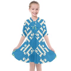 Abstract Pattern Geometric Backgrounds   Kids  All Frills Chiffon Dress by Eskimos