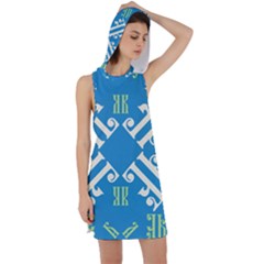 Abstract Pattern Geometric Backgrounds   Racer Back Hoodie Dress by Eskimos