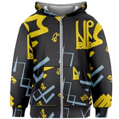 Abstract Pattern Geometric Backgrounds   Kids  Zipper Hoodie Without Drawstring by Eskimos