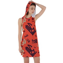 Abstract Pattern Geometric Backgrounds   Racer Back Hoodie Dress by Eskimos