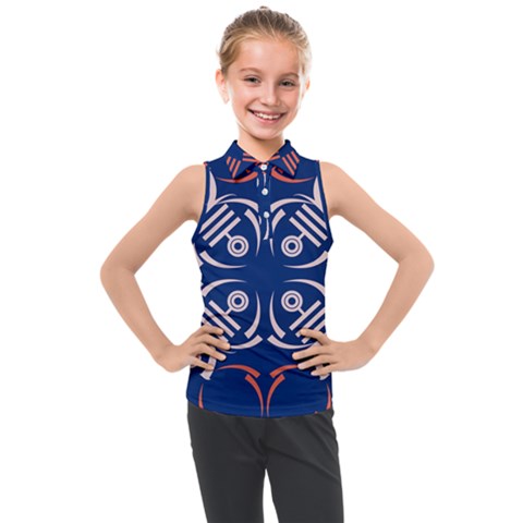 Abstract Pattern Geometric Backgrounds   Kids  Sleeveless Polo Tee by Eskimos