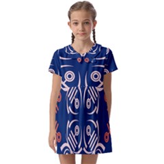 Abstract Pattern Geometric Backgrounds   Kids  Asymmetric Collar Dress by Eskimos