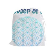 Flower Of Life  Drawstring Pouch (xl) by tony4urban