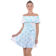 Flower Of Life  Off Shoulder Velour Dress by tony4urban