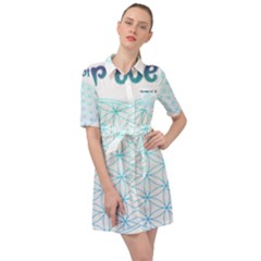 Flower Of Life  Belted Shirt Dress by tony4urban