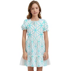 Flower Of Life  Kids  Puff Sleeved Dress by tony4urban