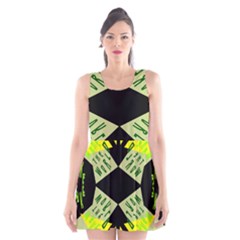 Abstract Pattern Geometric Backgrounds   Scoop Neck Skater Dress by Eskimos