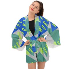 Abstract Pattern Geometric Backgrounds   Long Sleeve Kimono by Eskimos