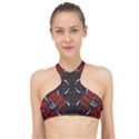 Abstract pattern geometric backgrounds   High Neck Bikini Top View1