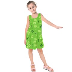 Abstract Pattern Geometric Backgrounds   Kids  Sleeveless Dress by Eskimos