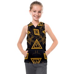 Abstract Pattern Geometric Backgrounds   Kids  Sleeveless Hoodie by Eskimos