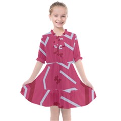 Abstract Pattern Geometric Backgrounds   Kids  All Frills Chiffon Dress by Eskimos