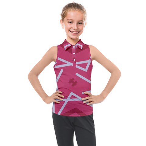 Abstract Pattern Geometric Backgrounds   Kids  Sleeveless Polo Tee by Eskimos