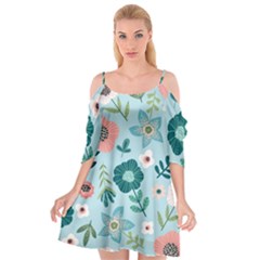 Flower Cutout Spaghetti Strap Chiffon Dress by zappwaits